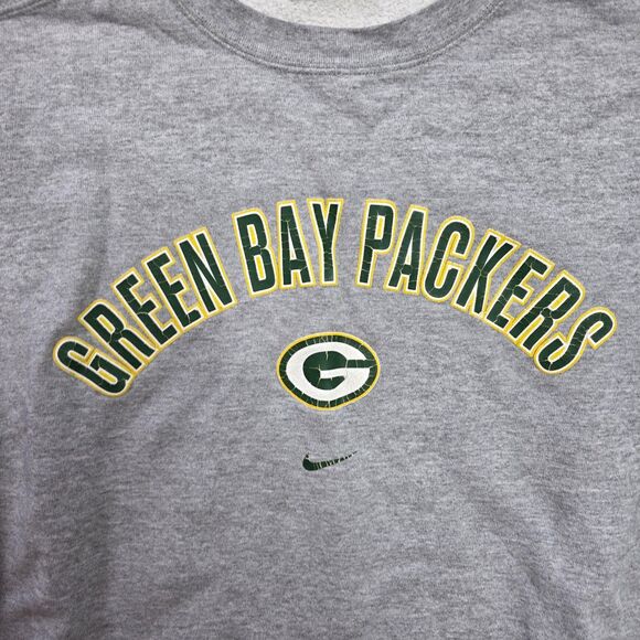 Vintage Nike Center Swoosh Green Bay Packers Sweater Mens XL Crewneck Distressed - Picture 5 of 13
